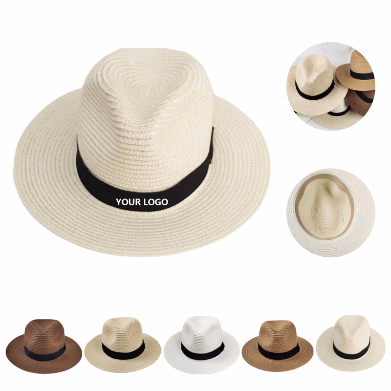 Paper Straw Panama Hat With Polyester Band