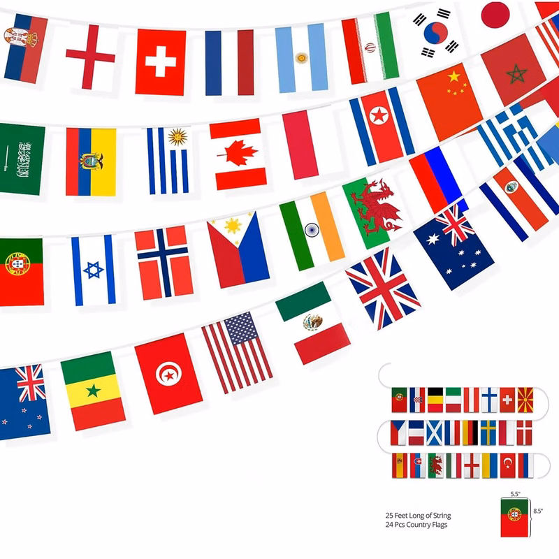 Different Countries International String Flags