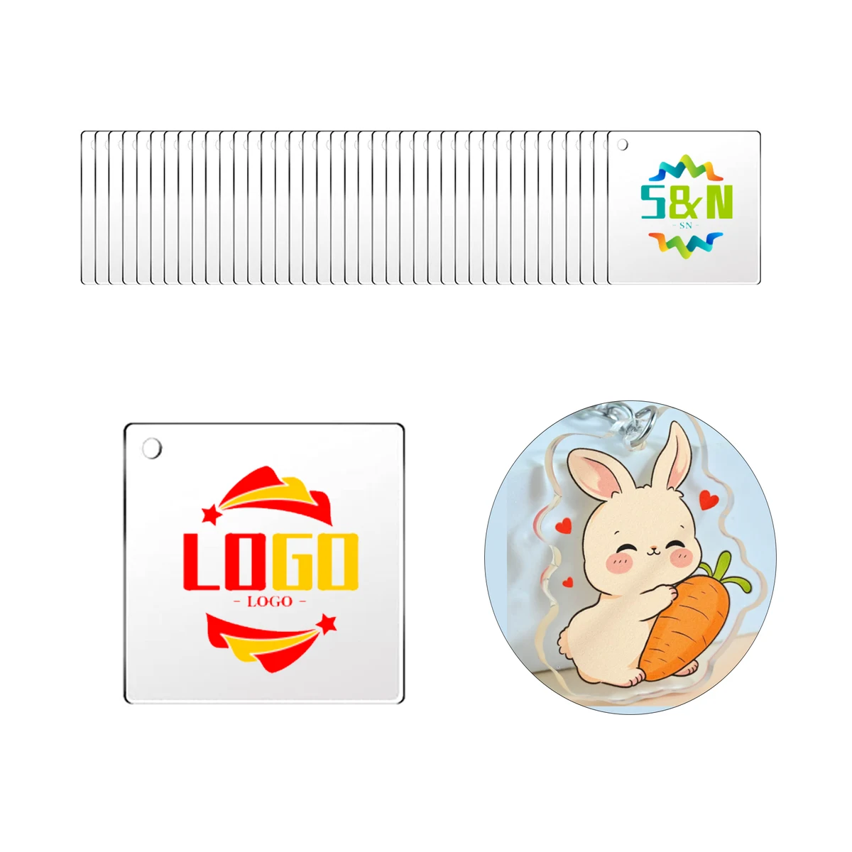 Full Color Double Layer Acrylic Keychain 1