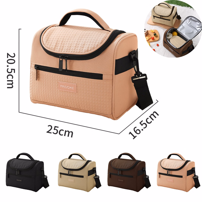 Portable Insulated Lunch Box with Shoulder Strap