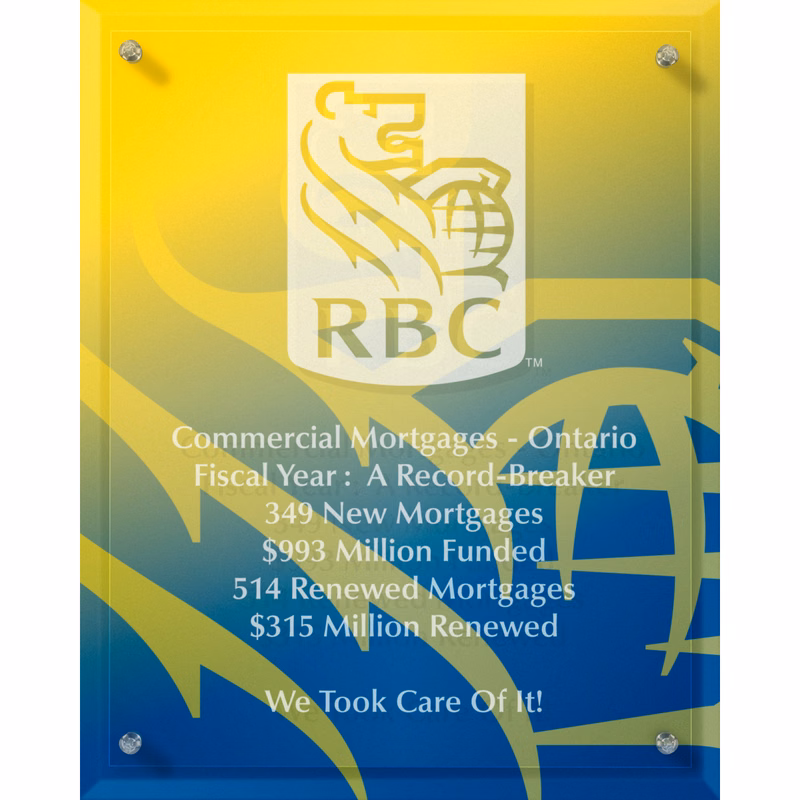 Custom Background Plaque (8" x 10") Laser Engraved