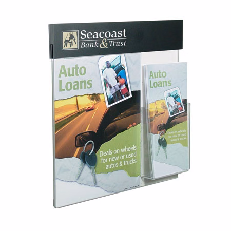 Wall Frame with 4" Header for 8.5x11 Insert and 4" Pocket