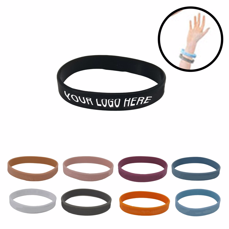 MOQ 20 PCS Personalized Rubber Bracelets