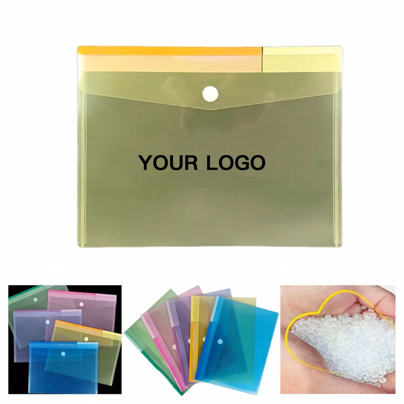 Transparent PP Document Pouch with Hook Closure