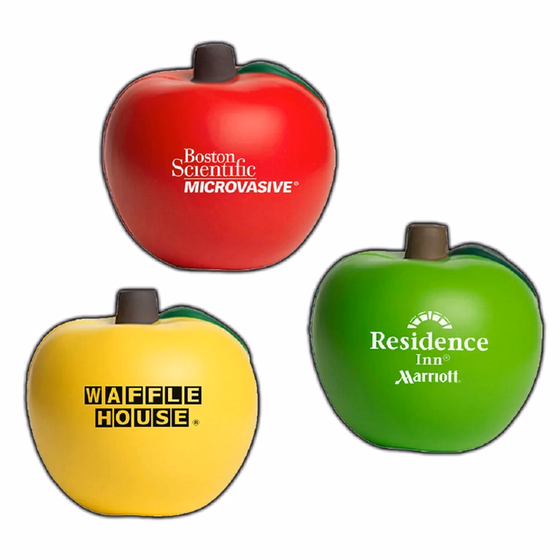 Apple Shape Stress Balls, Semi Soft Squeezable Stress Reliever