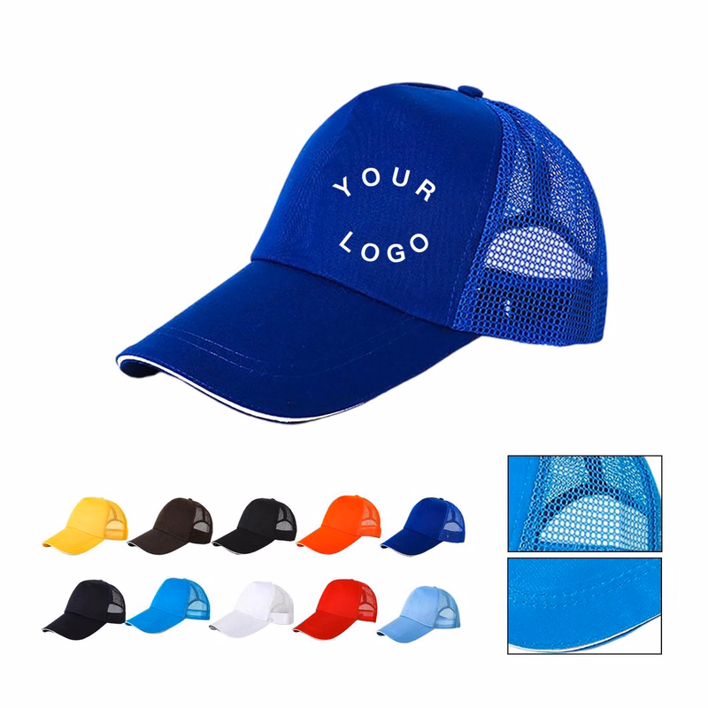 Polyester Mesh Trucker Cap with Adjustable Buckle
