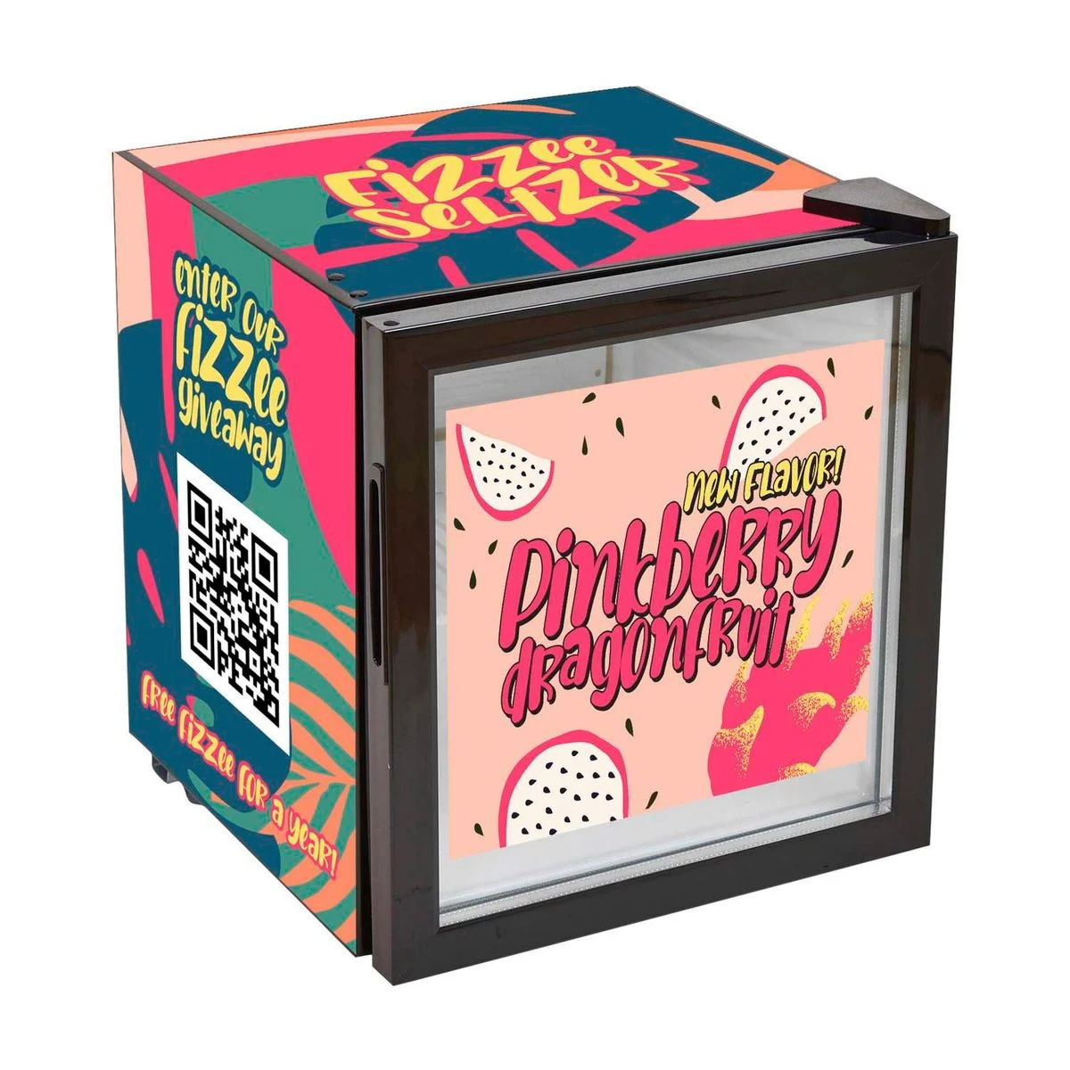 50L Countertop Fridge, Wrap Graphic w/ Door Decal 1