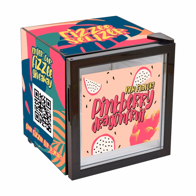 50L Countertop Fridge, Wrap Graphic w/ Door Decal