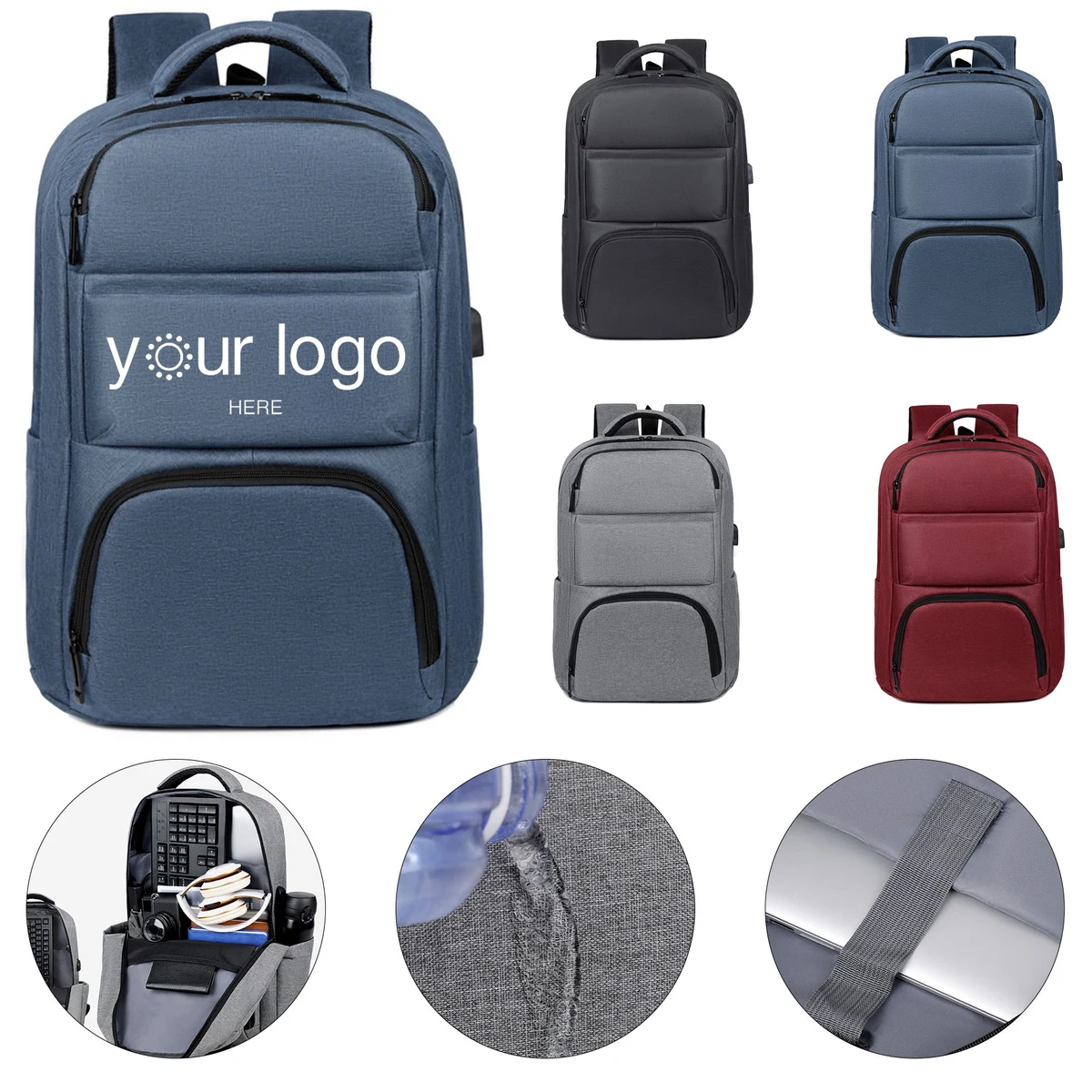 Laptop Backpack With External Usb Port 1