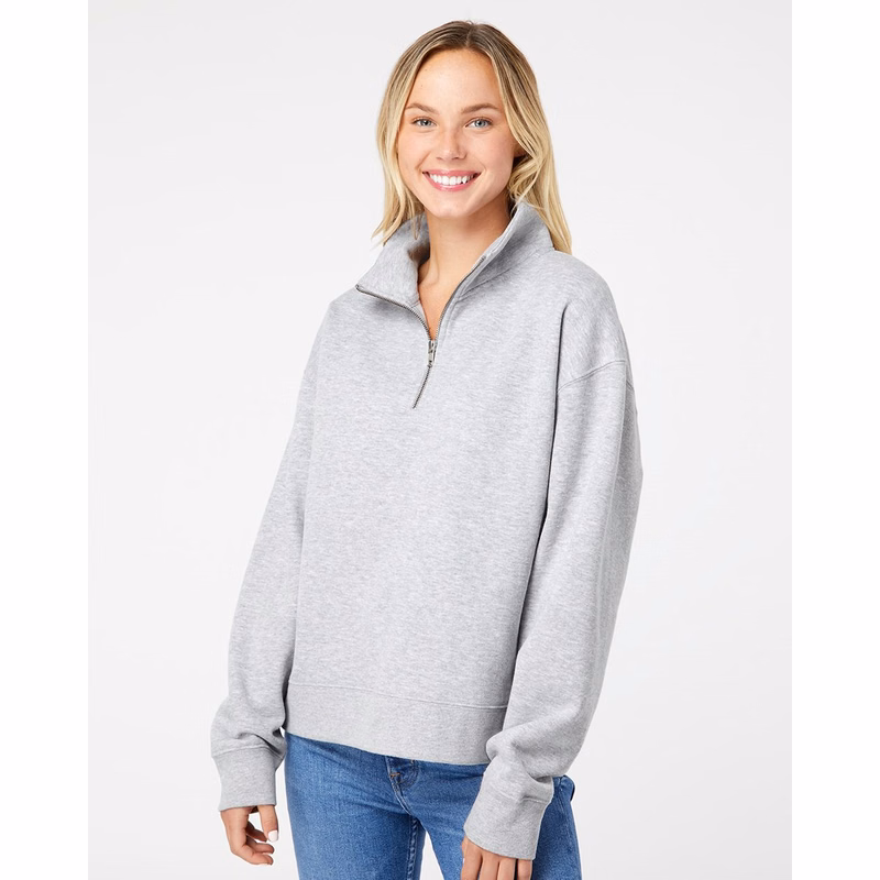 Women's Sueded Fleece Quarter-Zip Sweatshirt - W22713