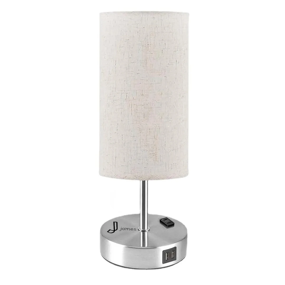 Three-Stage Touch Table Lamp With Circular Cloth Cover 1