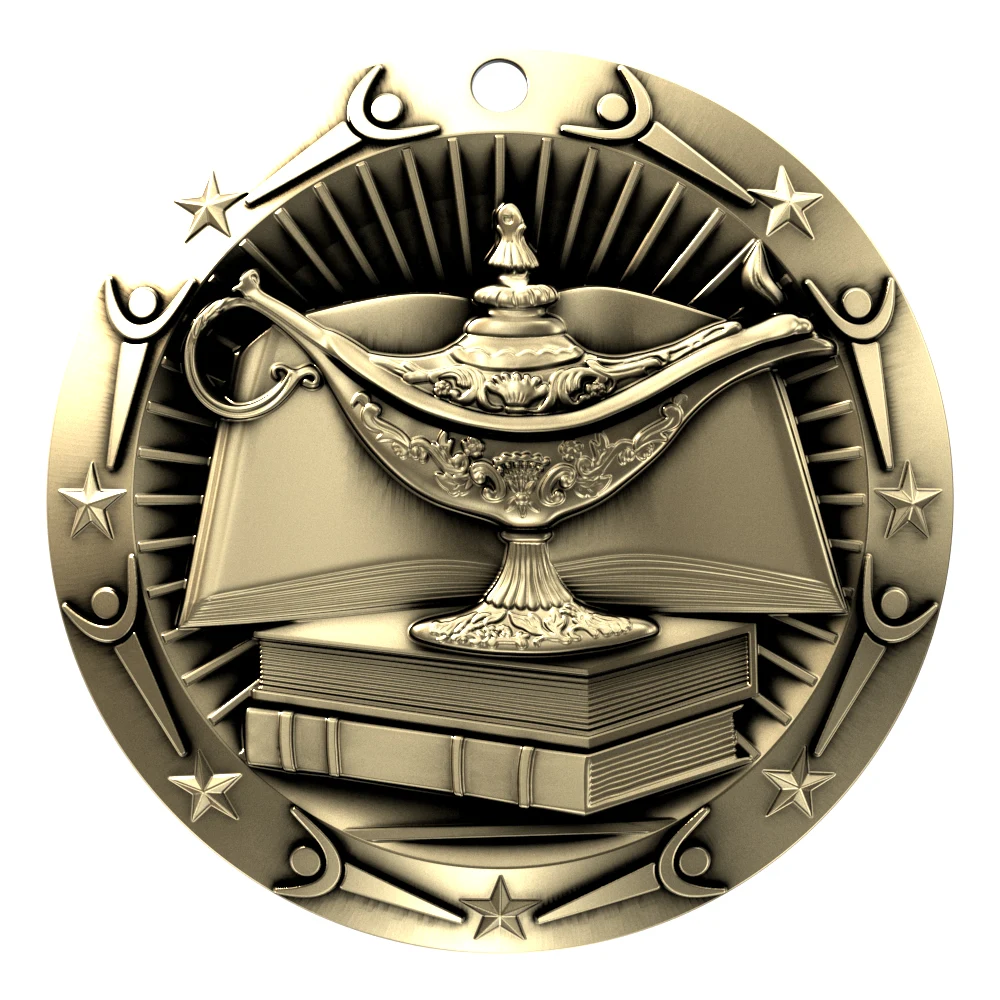 Book & Lamp World Class Medallion (3") 1