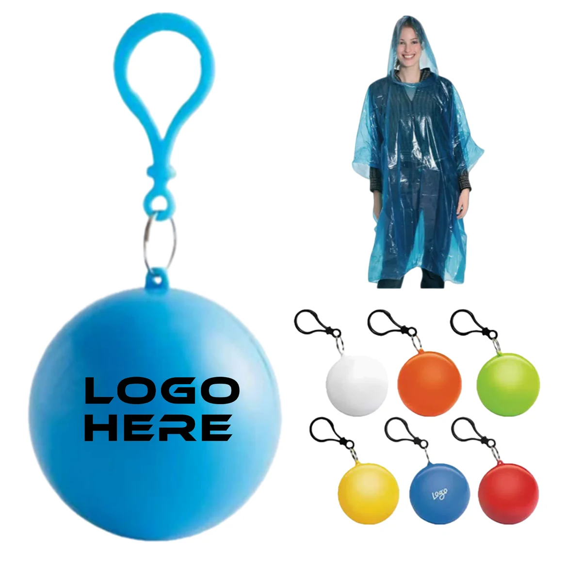 Portable Emergency Disposable Raincoat Ball, custom jacket with logo imprint 1