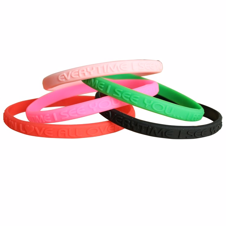 Mini Embossed Silicone Wristband