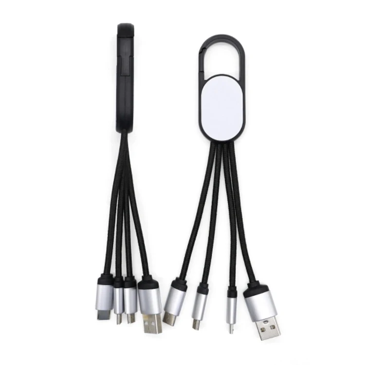 Carabiner Keychain USB 3 in 1 Fast Charging USB Data Cable 1