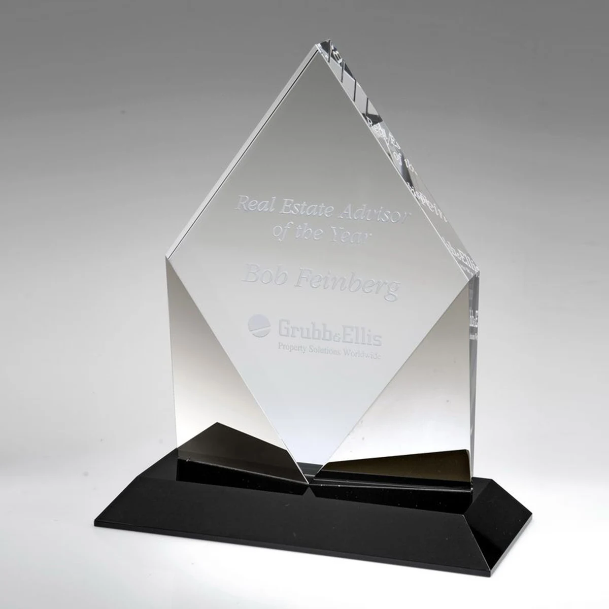 10" Crystal Award-Greystone 1