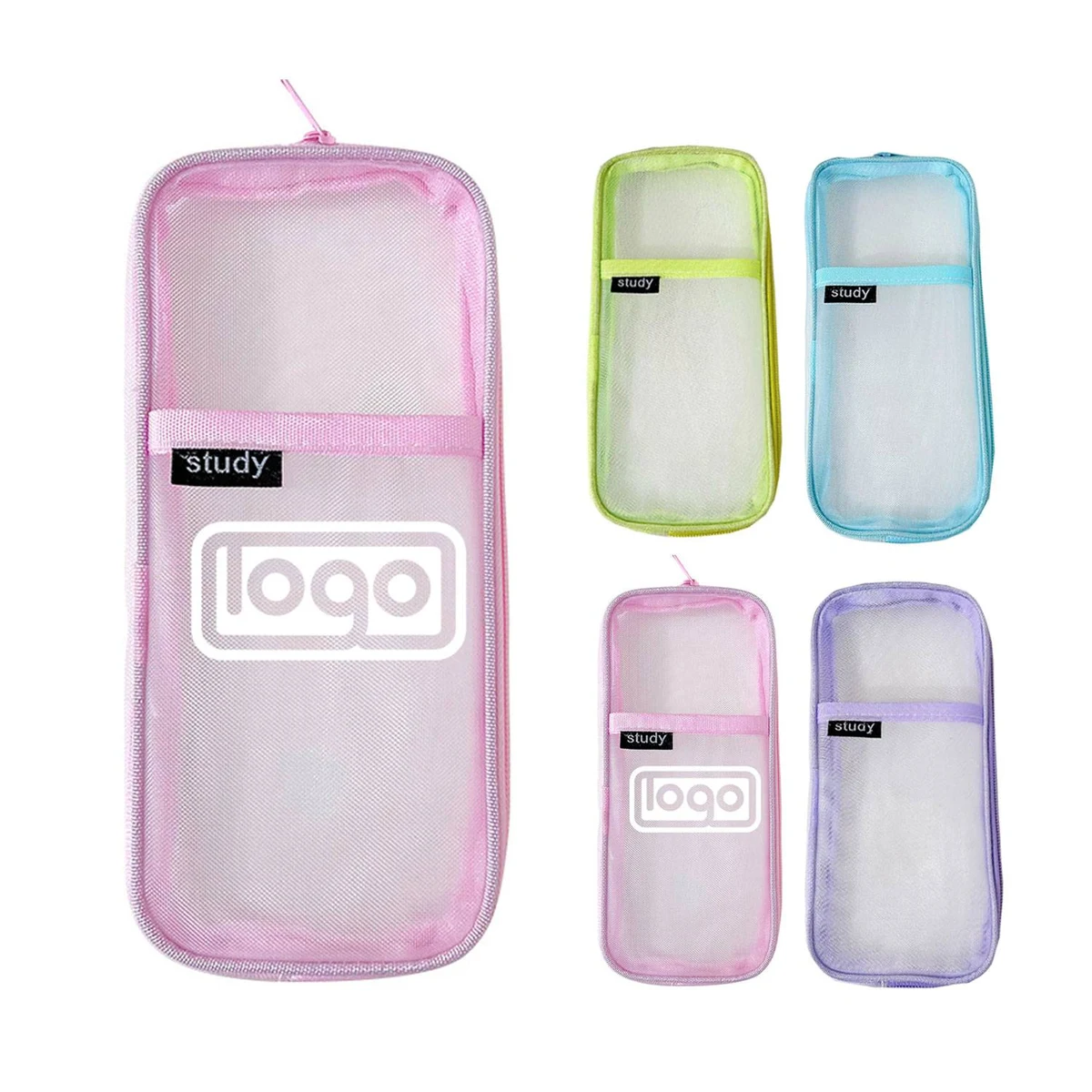 Simple Transparent Mesh Pen Bag 1