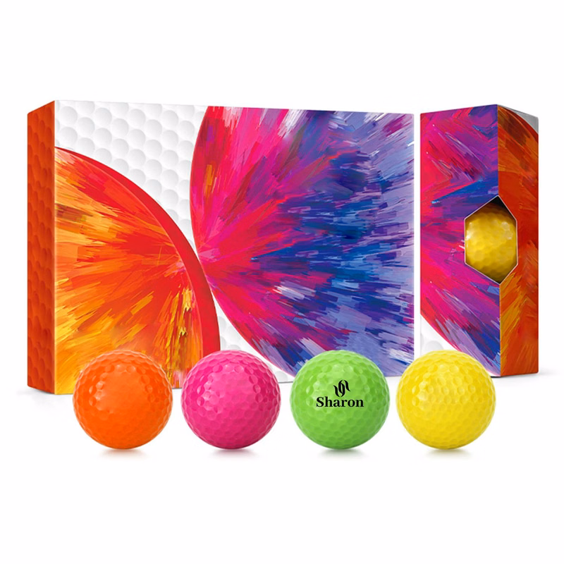 12 Pack Colored Class Golf Balls