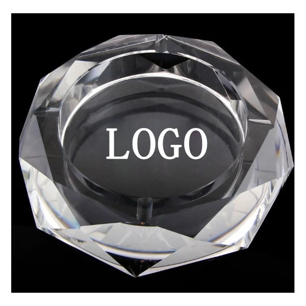 Crystal Octagon Ashtray - 4" 1