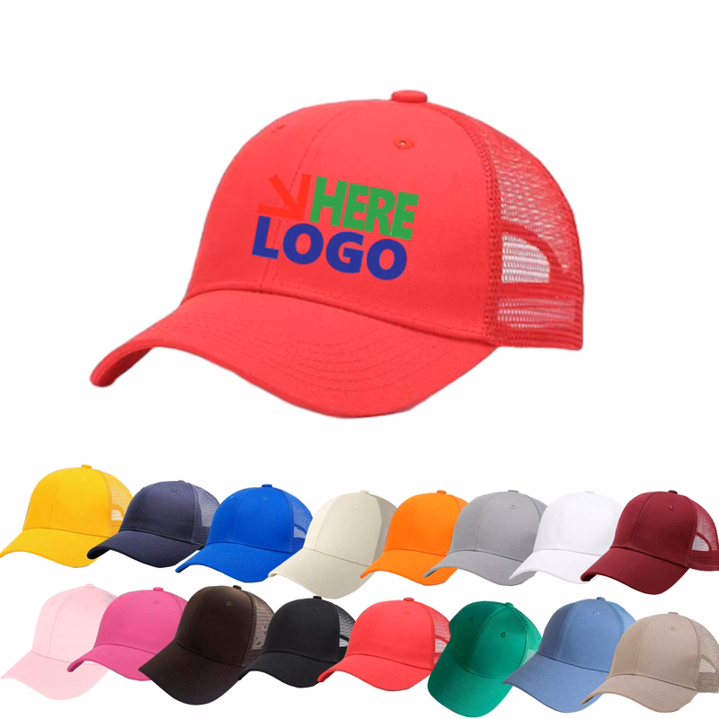 Customizable Solid Color Mesh Breathable Baseball Cap