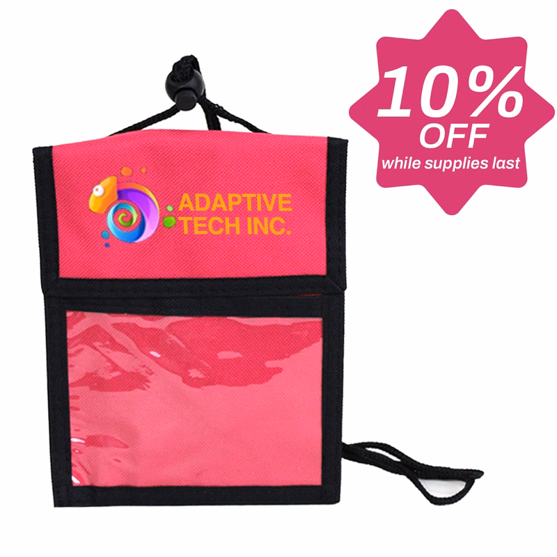 10% OFF - Red Magenta Multi-Pocket Badge Holder