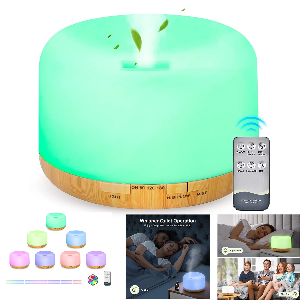 Lights Changing Essential Oil Air Mist Diffuser 1