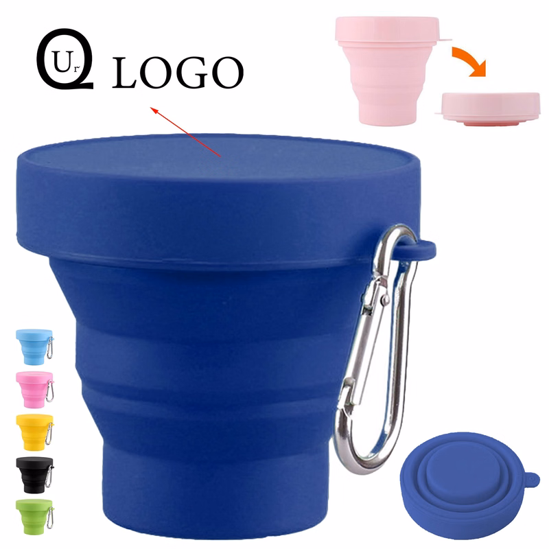 Folding Silicone Cup W/ Lids