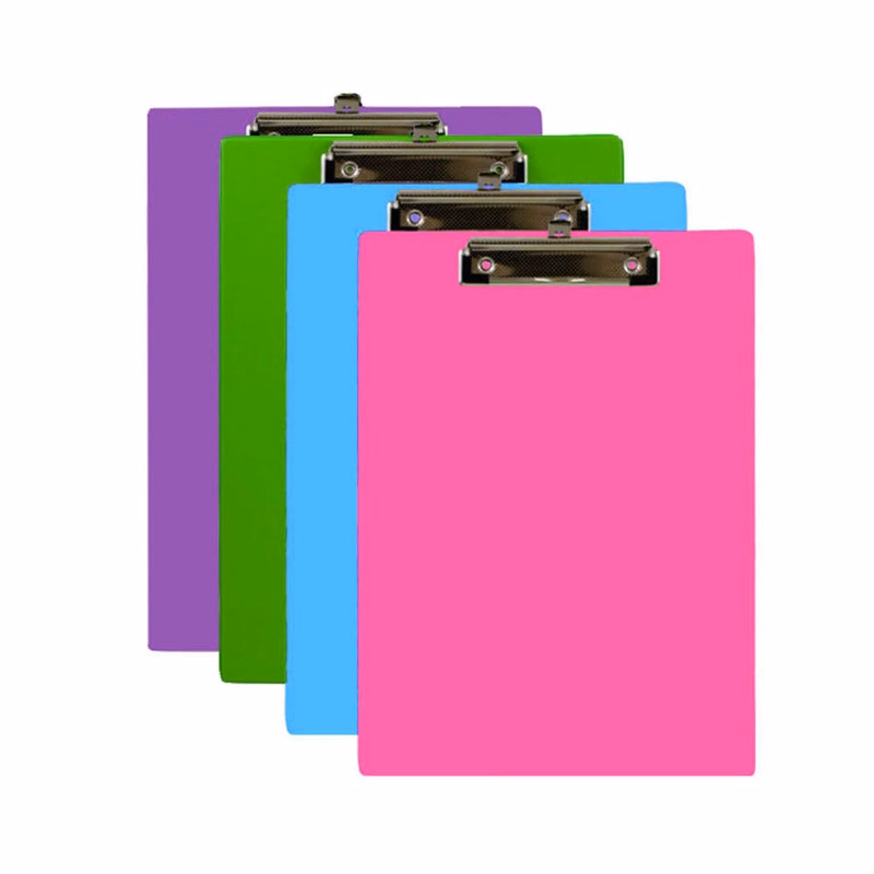 Clipboards - Low Profile Clip PVC Bright Colors
