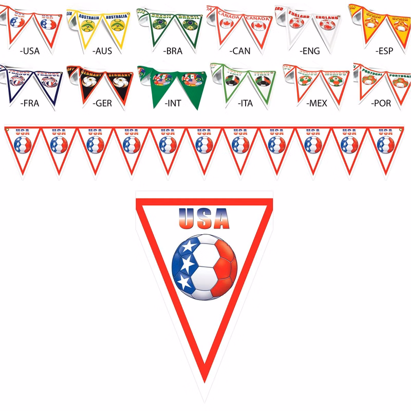 International Soccer Pennant Banners