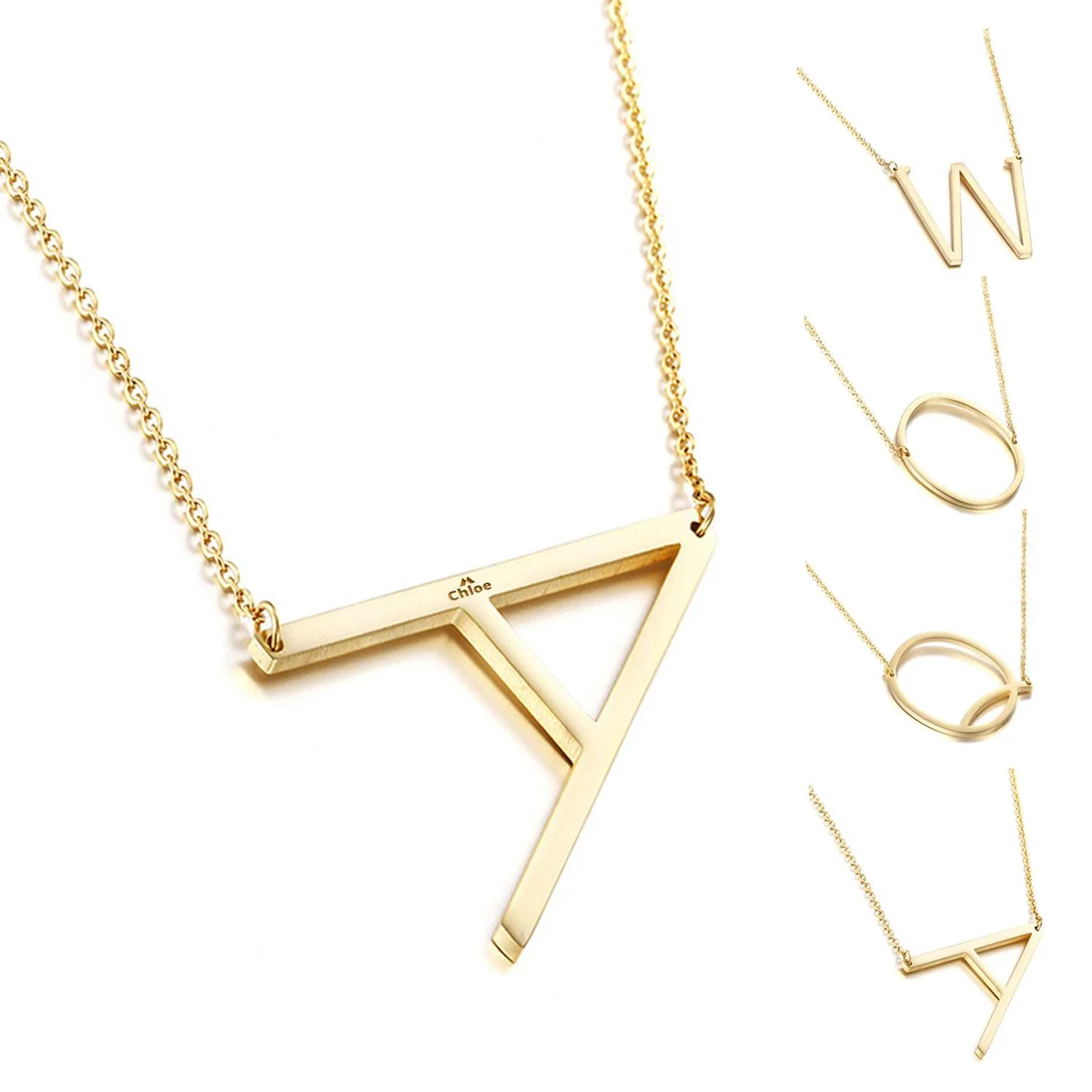 Large letter pendant necklace 1