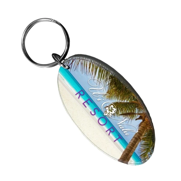 Oval Shaped Keychain 1