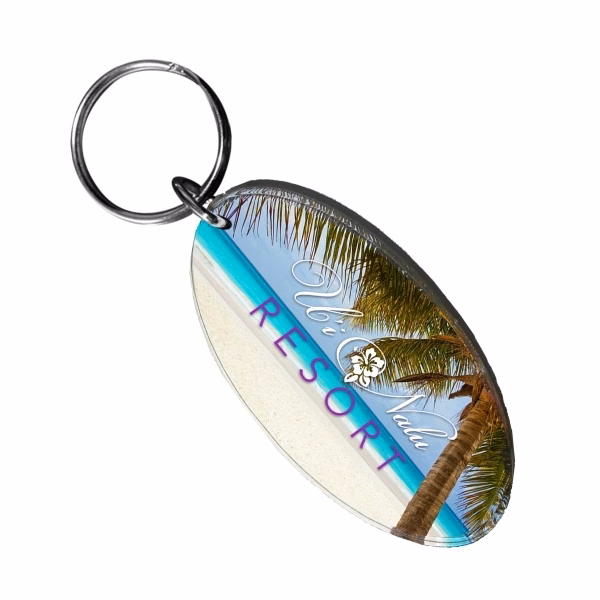 Oval Shaped Keychain