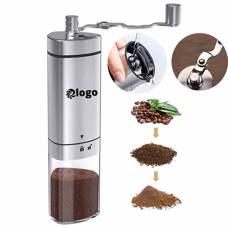 Stainless Steel Manual Coffee Grinder MOQ 10 Pcs