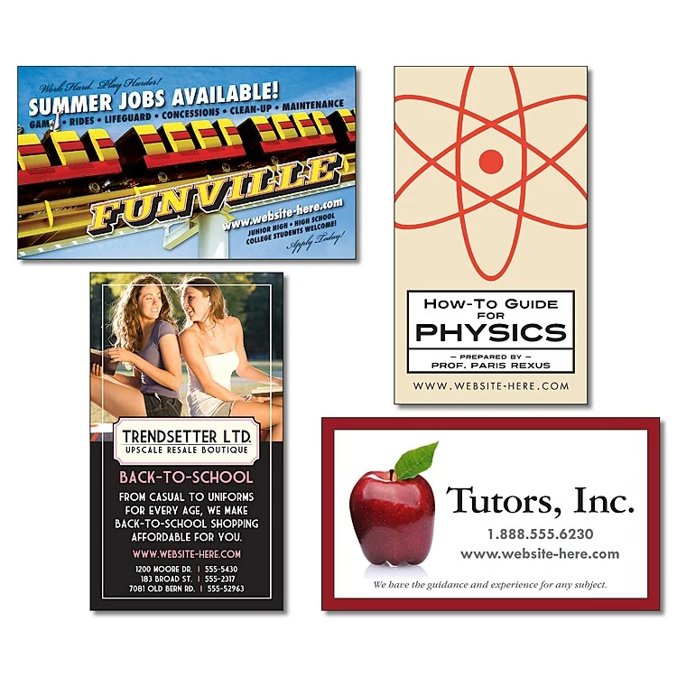 School Business Card Magnet - 3.5x2 (Square Corners) - 25 mil. 1