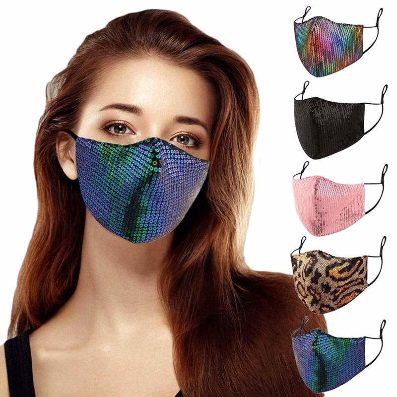 Shiny Sequins Cotton Mask