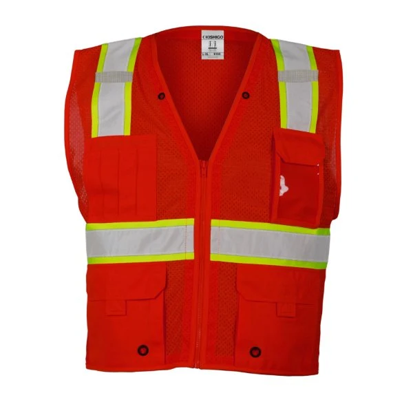 Kishigo Enhanced Visibility Series Multi Pocket Mesh Vest 1