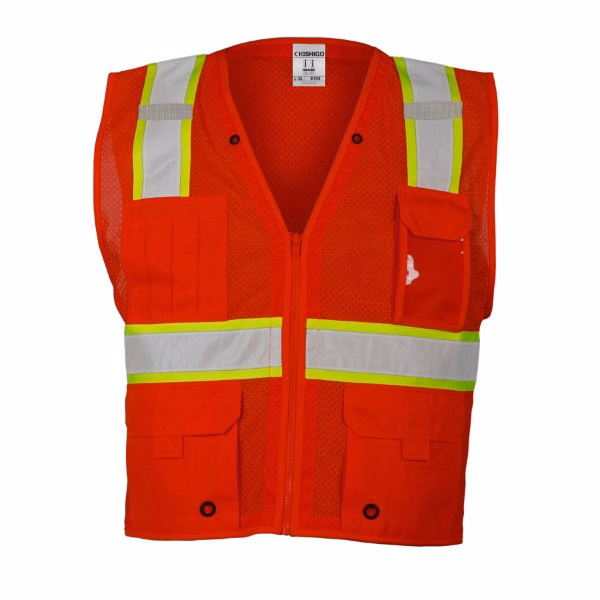 Kishigo Enhanced Visibility Series Multi Pocket Mesh Vest