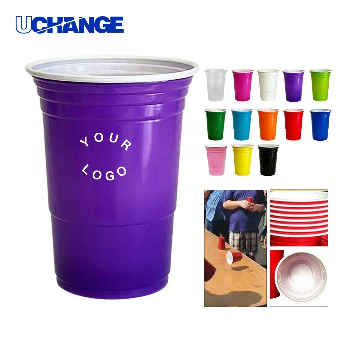 Durable BPA-Free Plastic Beer Pong Cup 16oz 1