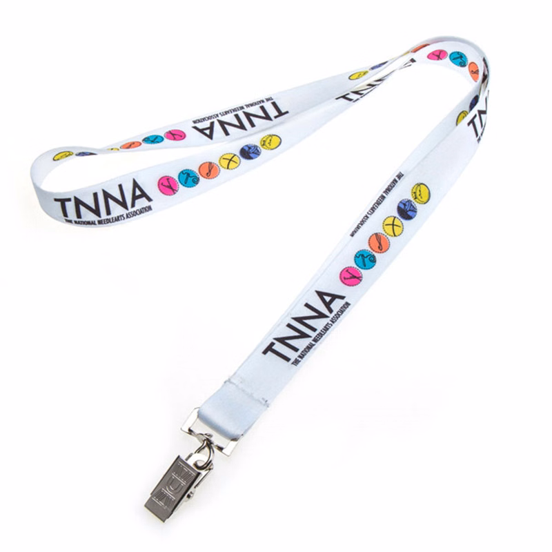 3/4" Polyester Lanyard w/bulldog clip