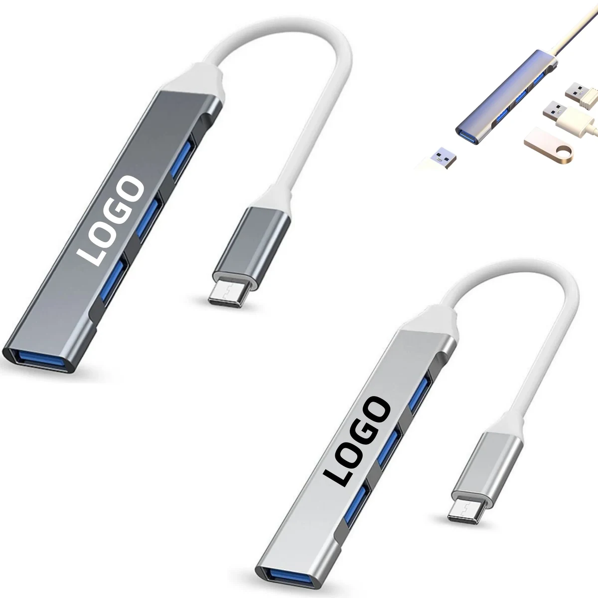 Portable 4-In-1 3.0 Docking USB C Hub Extender 1