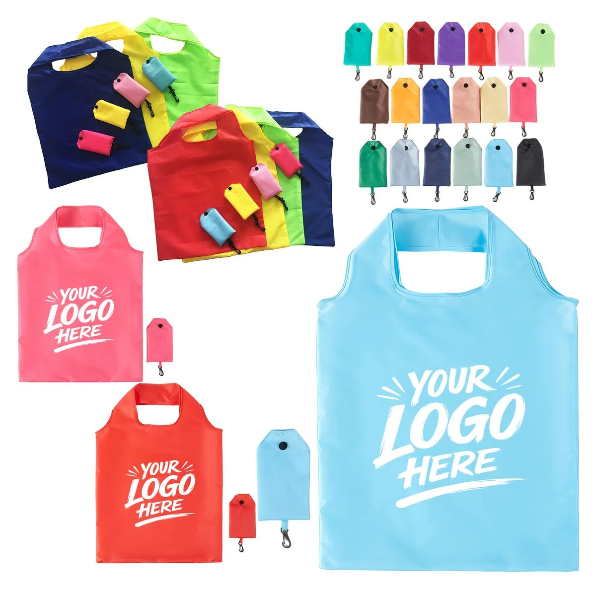 Compact Foldable Polyester Tote Phone Style Bag 1