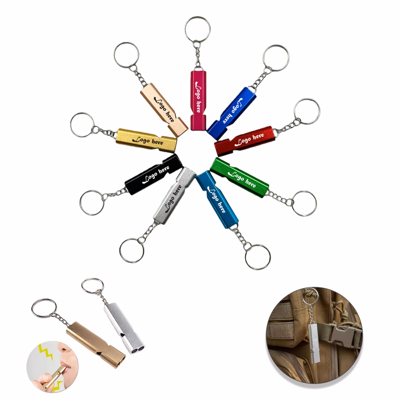 Aluminum Alloy Double Tube Emergency Whistle