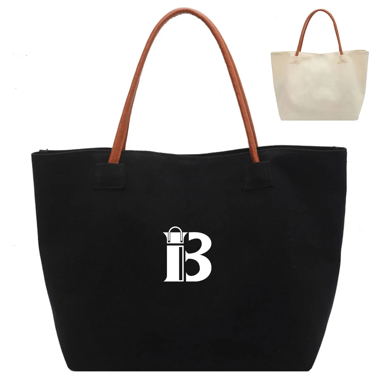 Canvas Tote Bag Student Casual Fashion, custom tote bag with logo imprint 1