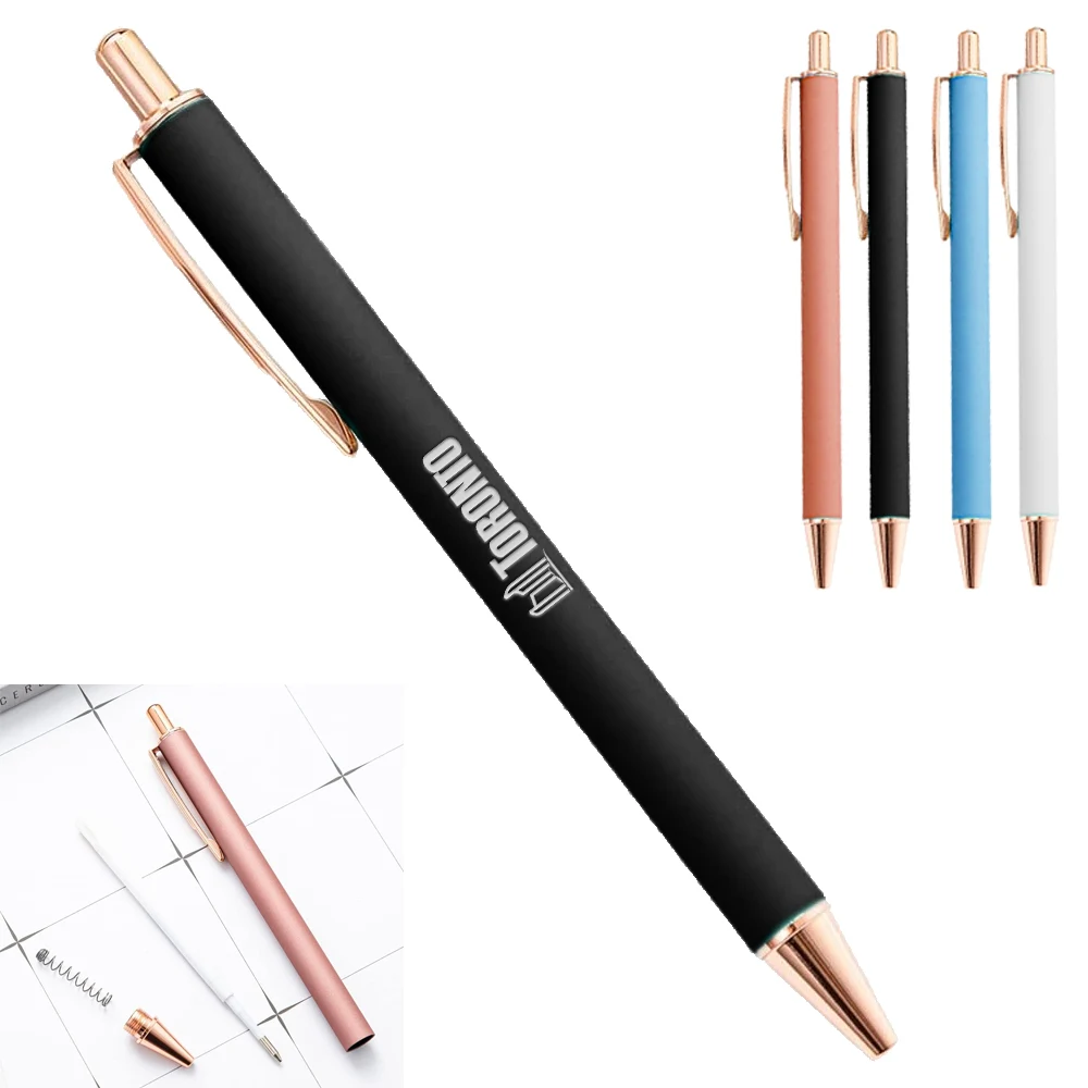 Siena Velvet Pen with Rose Gold Accents 1
