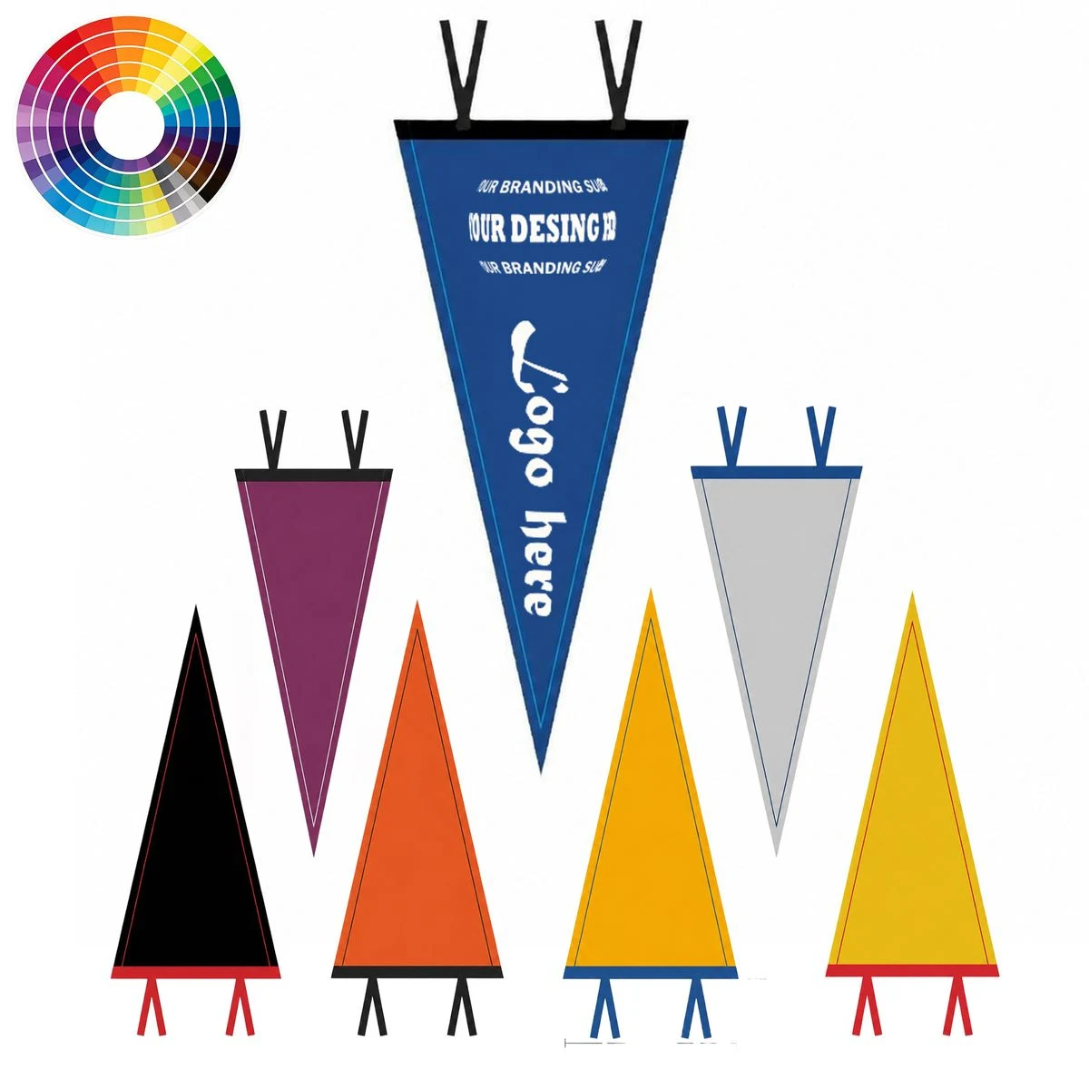 Polyester Triangle Hanging Pennant 1