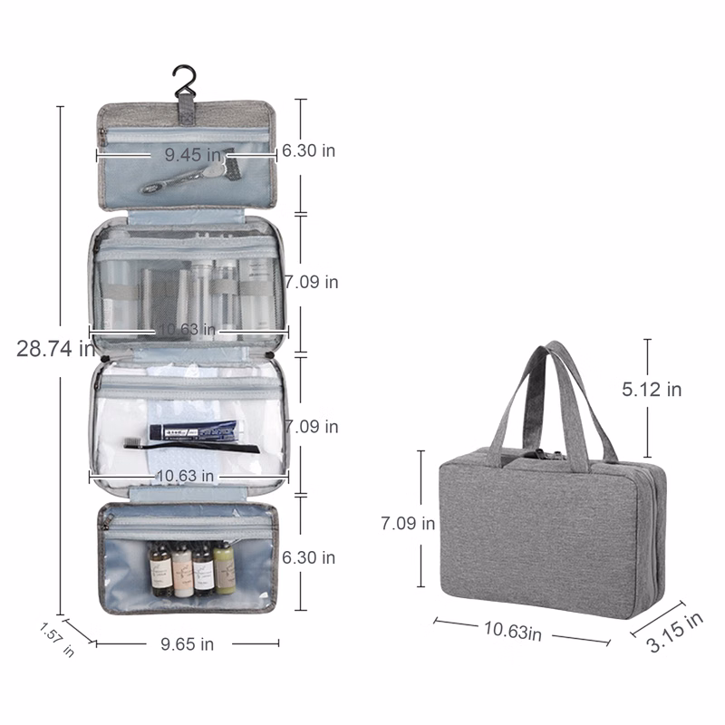 Waterproof Foldable Wet-Dry Separated Toiletry Bag