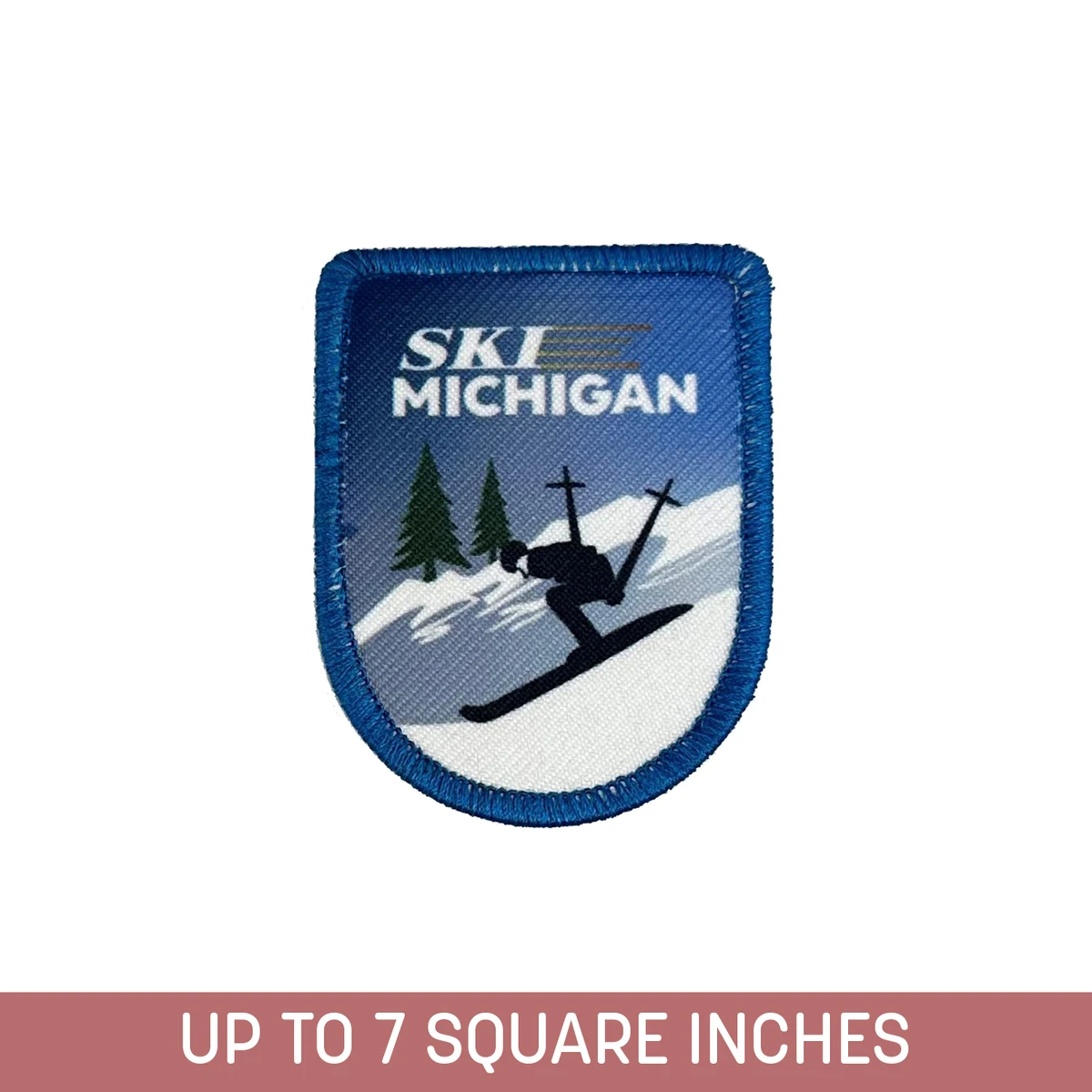 Sublimated Patch (Iron-On) Up To 7 Sq. In. w/ Merrowed Edge (2-ply) 1