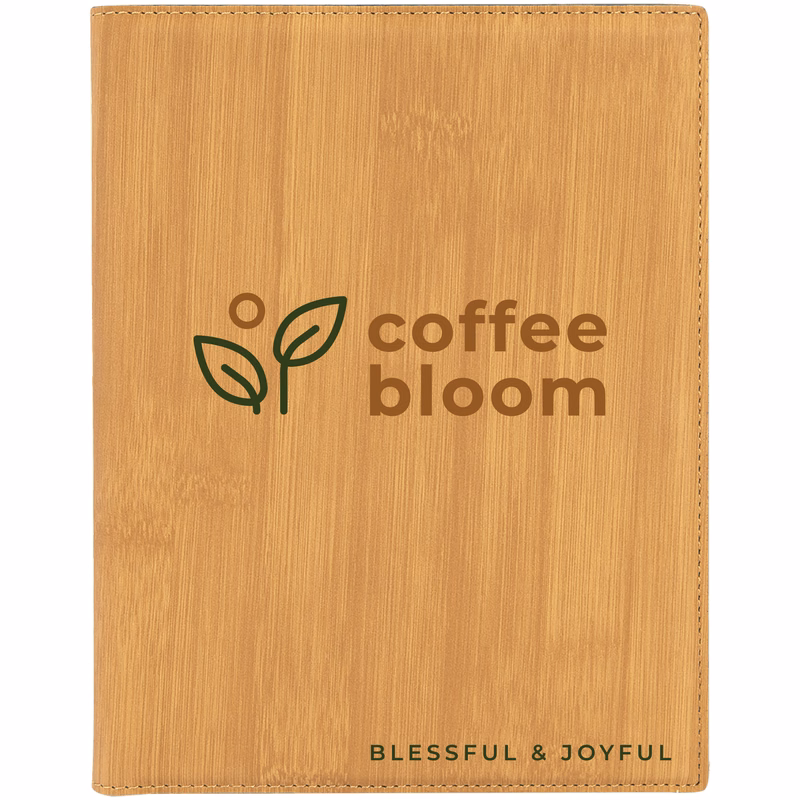 7" x 9" Leatherette Bamboo Portfolio
