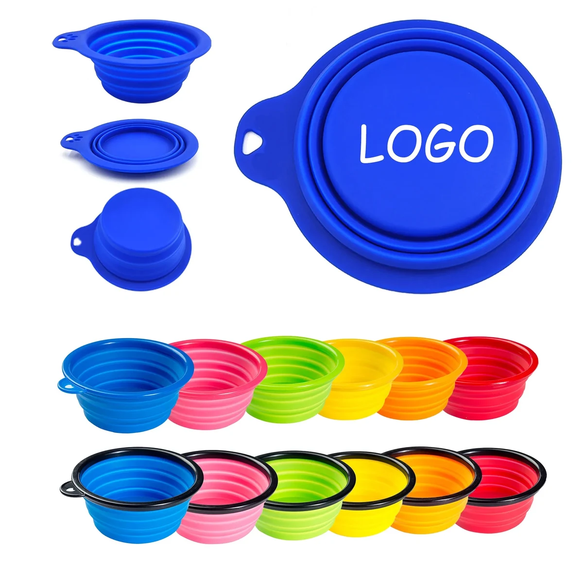 MOQ 30 Portable Silicone Pet Feeding Drinking Tray 1