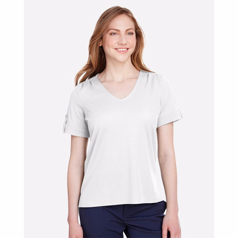 Women's CrownLux Performance® Plaited Rolled Sleeve Shirt - DG20WB